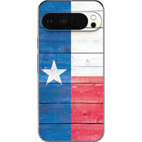 Texas Flag Light Wood Pixel 9 Pro XL Skin